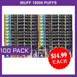 ibuff shisha 15000 puffs – 100 pack