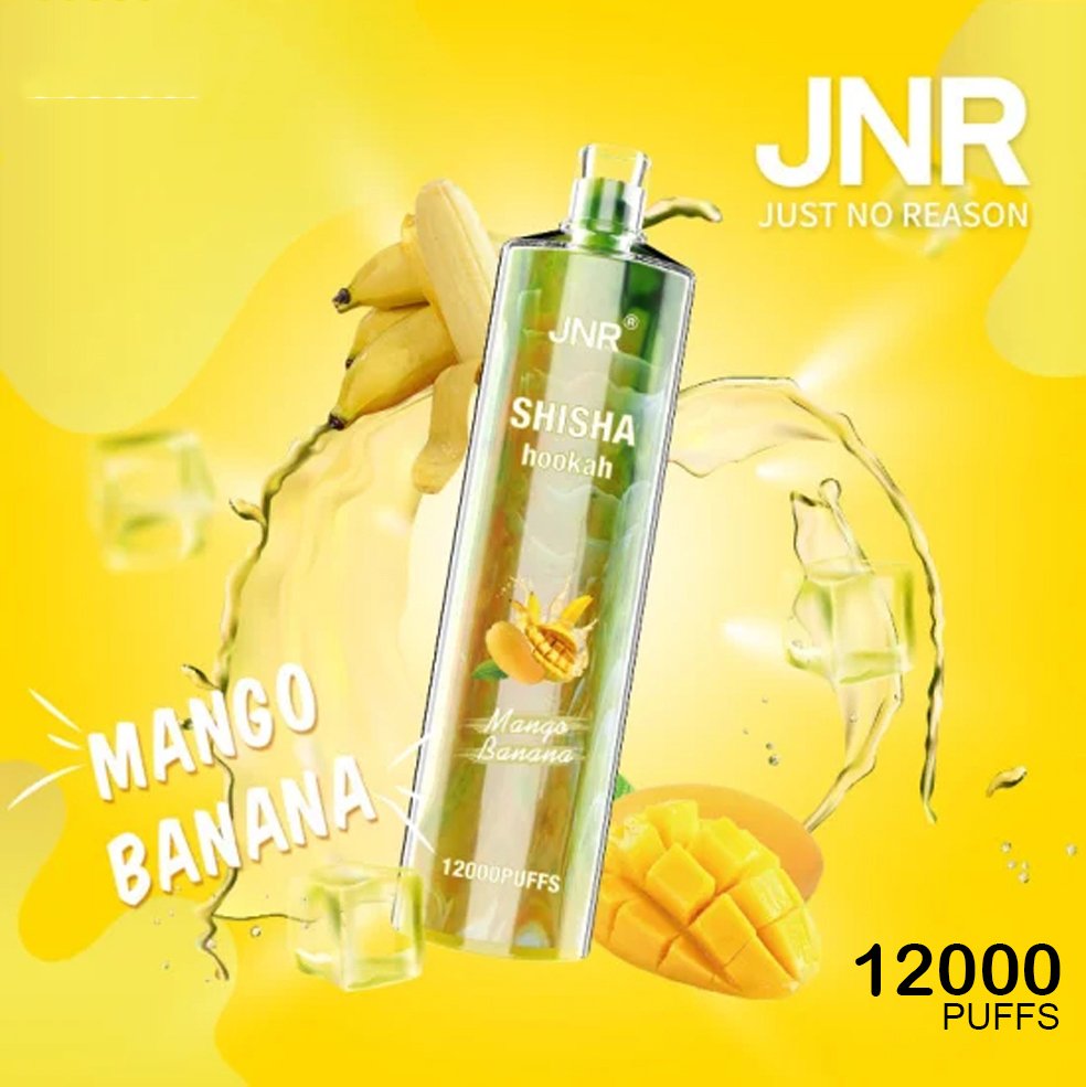 jnr shisha hookah – mango banana – 12000 puffs