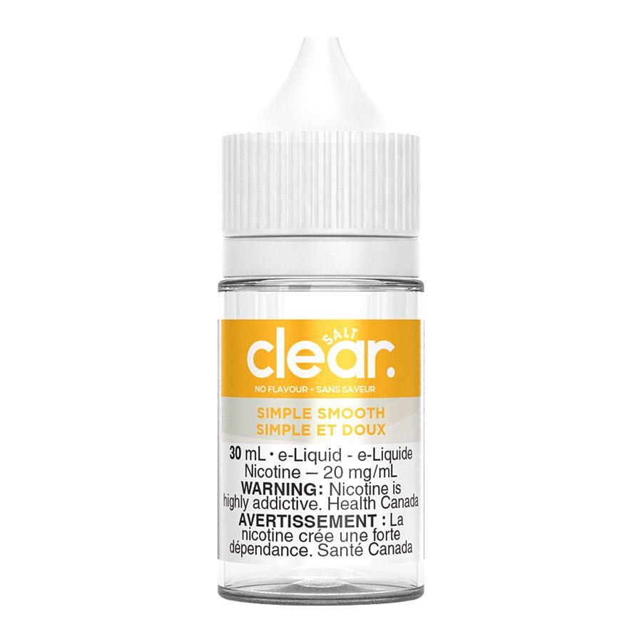 Clear Salt Nic E-liquid – Simple Smooth 30ml