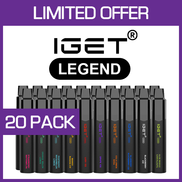 IGET LEGEND – 4000 PUFFS – 20 PACK iget legend – 4000 puffs – 20 pack