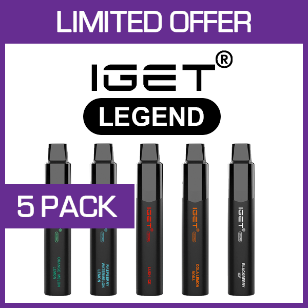 IGET LEGEND – 4000 PUFFS – 5 PACK iget legend – 4000 puffs – 5 pack