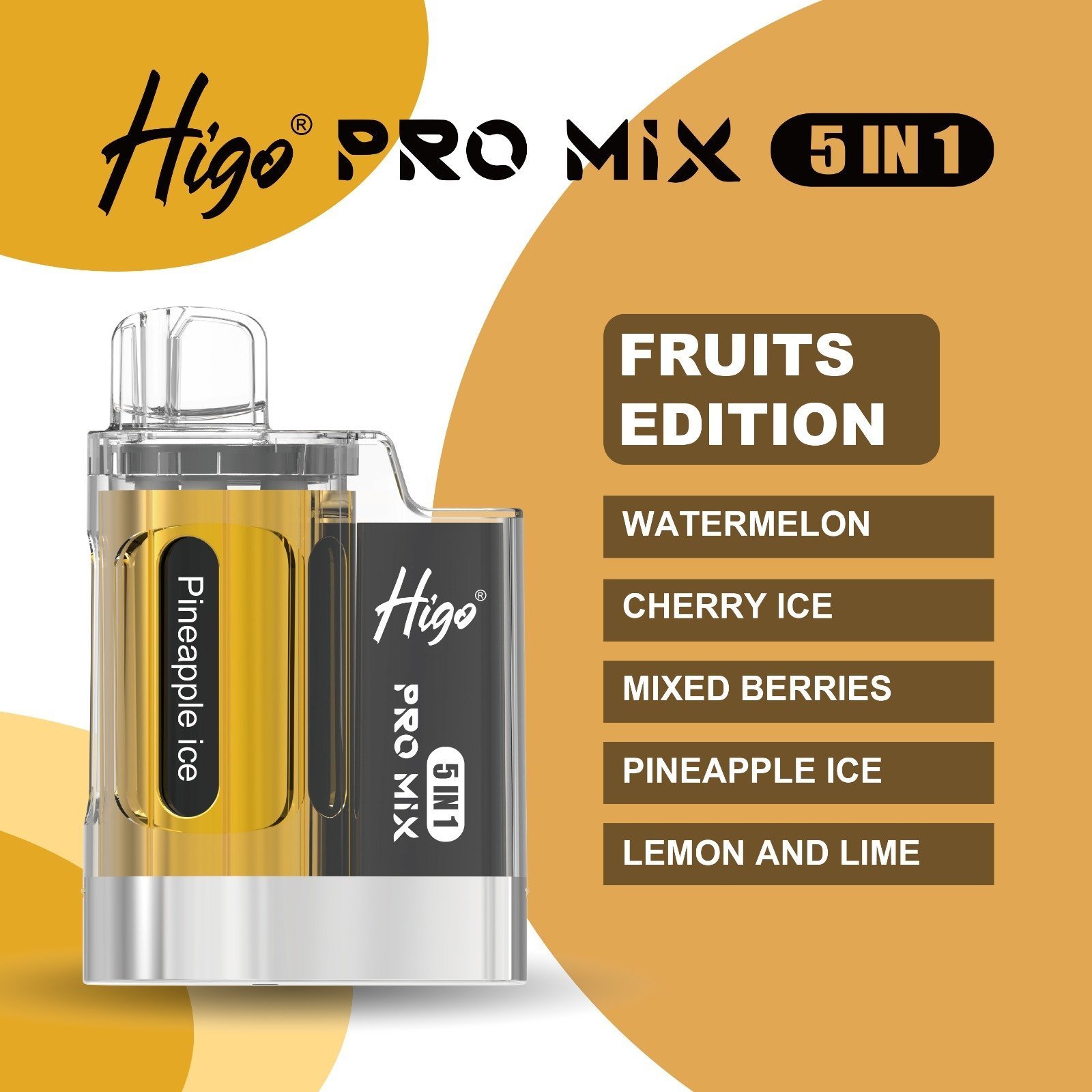 higo pro mix 5 in 1 – fruit edition – 6000 puffs