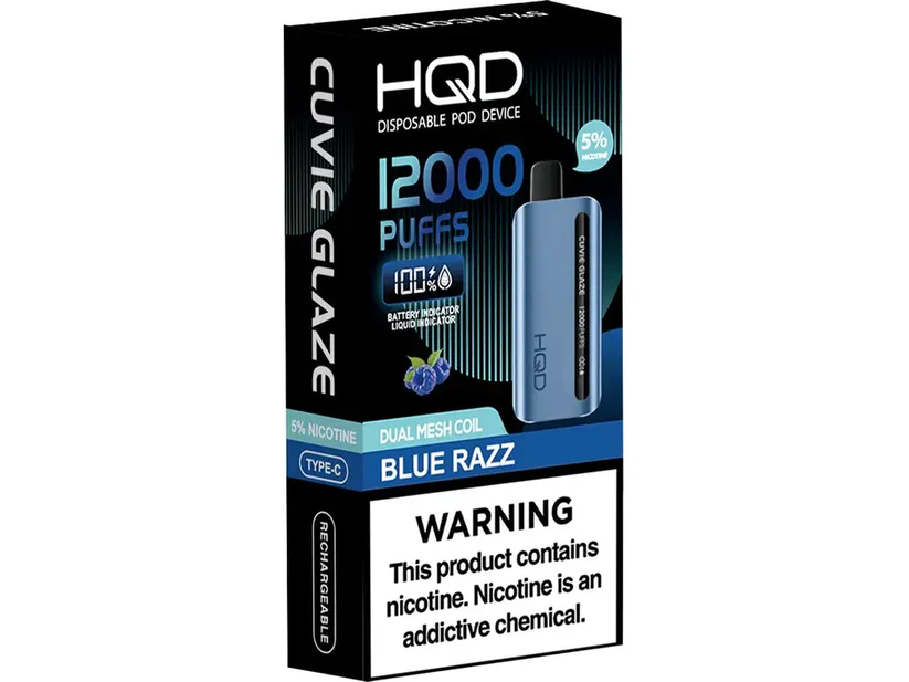 HQDCuvieGlaze_BlueRazz_Disposable_Vape hqd glaze