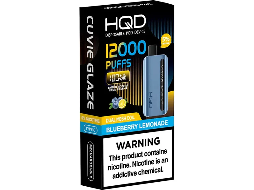 HQDCuvieGlaze_BlueberryLemonade_Disposable_Vape hqd glaze