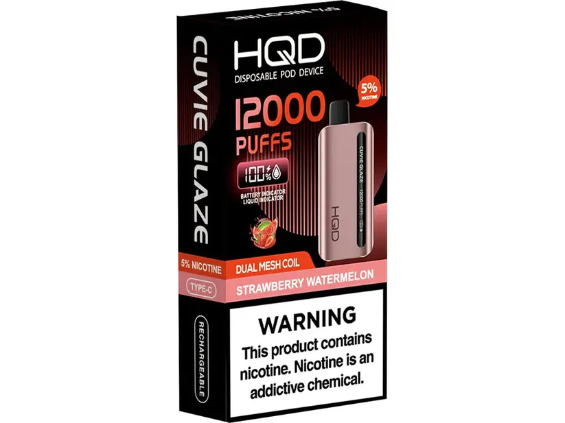 HQDCuvieGlaze_StrawberryWatermelon_Disposable_Vape hqd glaze