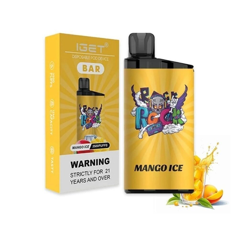 IGET Bar 3500 Puffs Mango Ice iget bar 3500 puffs mango ice