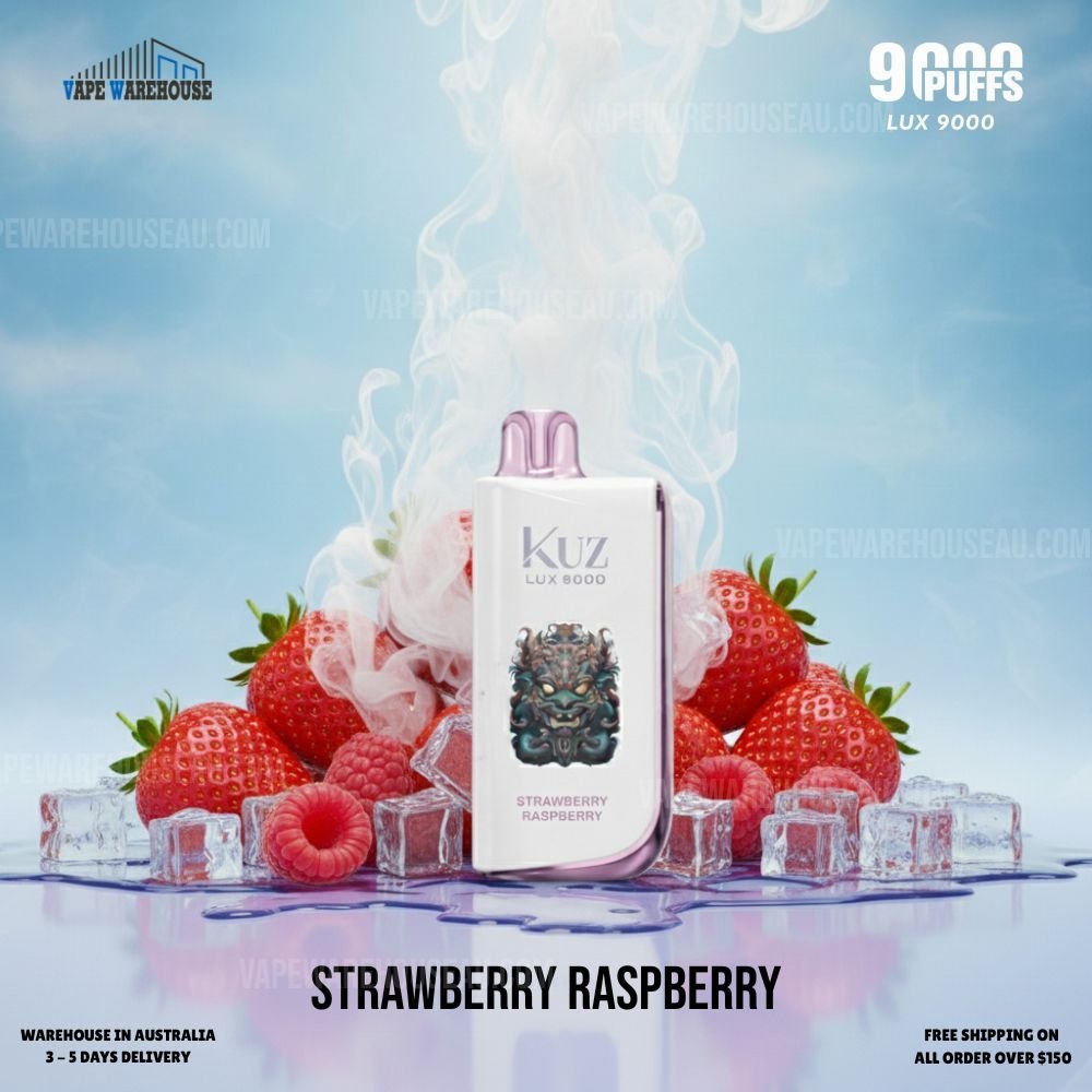 kuz lux 9000 puffs strawberry raspberry