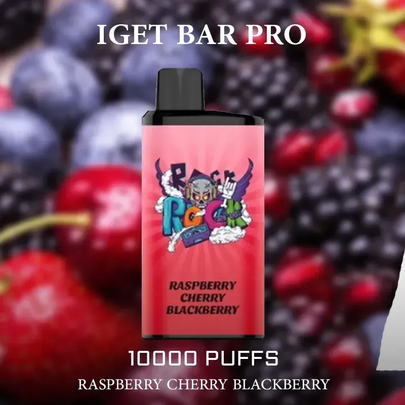 raspberry cherryblackberry iget bar pro 10000 puffs